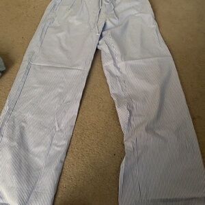 Target Women's Blue & White Pinstripe Straight-Leg Pants
